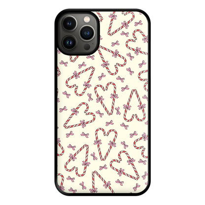 Candy Cane Love Heart Pattern Phone Case for iPhone 13