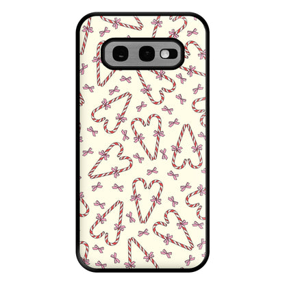 Candy Cane Love Heart Pattern Phone Case for Galaxy S10e