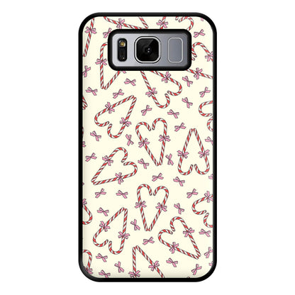 Candy Cane Love Heart Pattern Phone Case for Galaxy S8 Plus