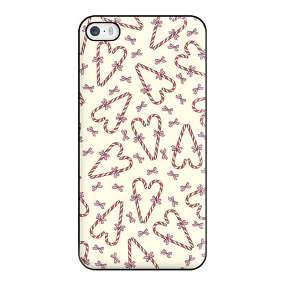 Candy Cane Love Heart Pattern Phone Case for iPhone 5 / 5s / SE 2016