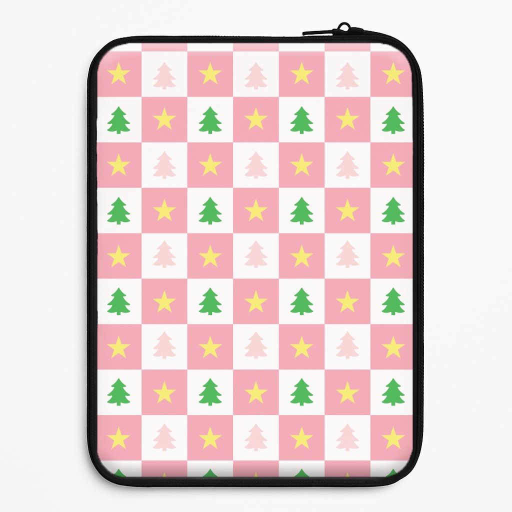 Pink And Green Tree Pattern Universal Laptop Sleeve