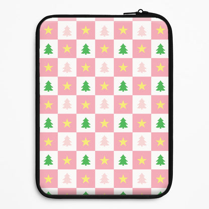 Pink And Green Tree Pattern Universal Laptop Sleeve