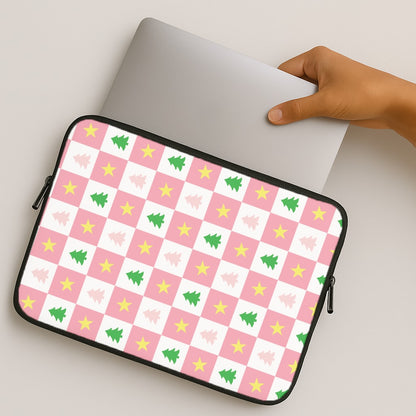 Pink And Green Tree Pattern MacBook Case