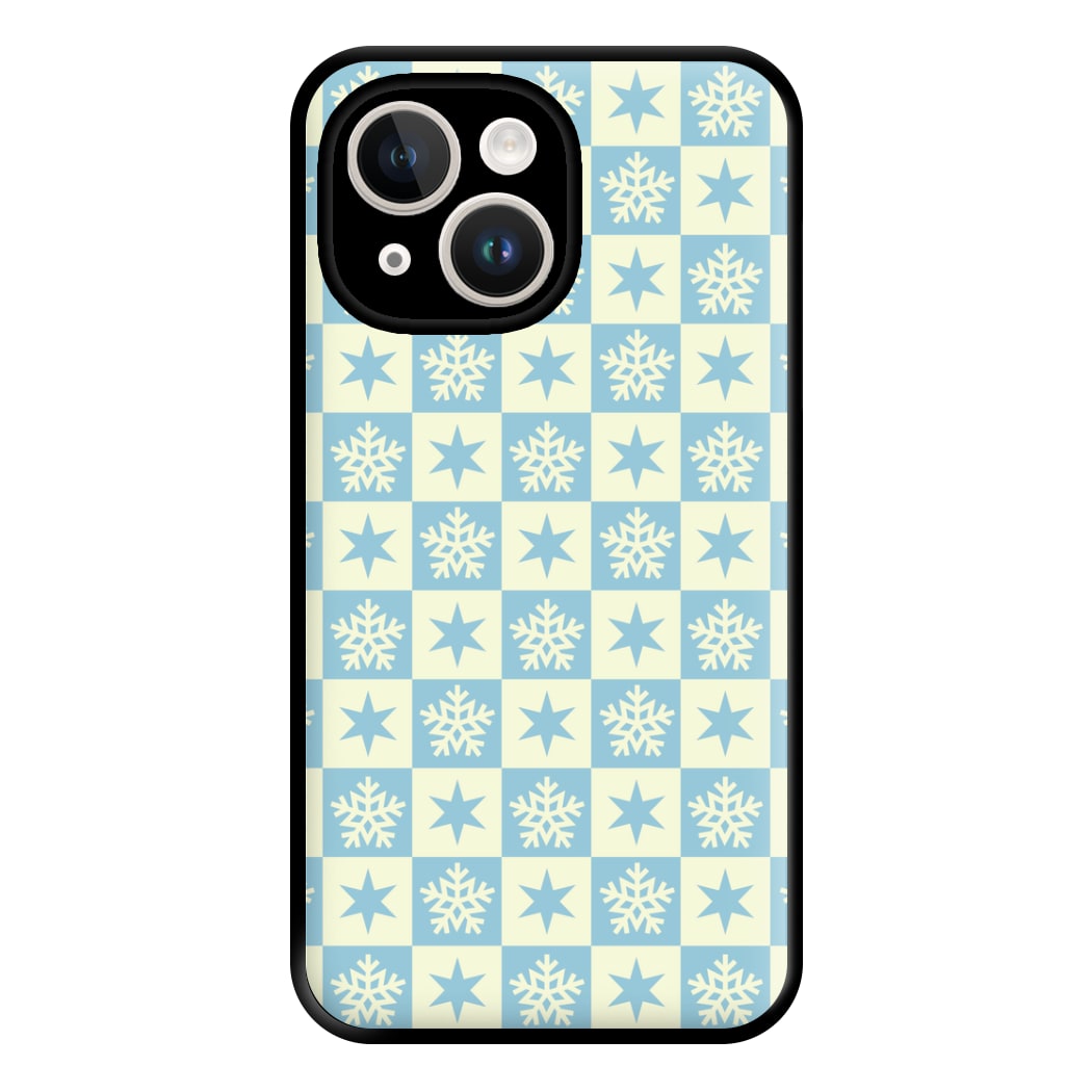 Snow And Star Pattern Phone Case for iPhone 14 Plus