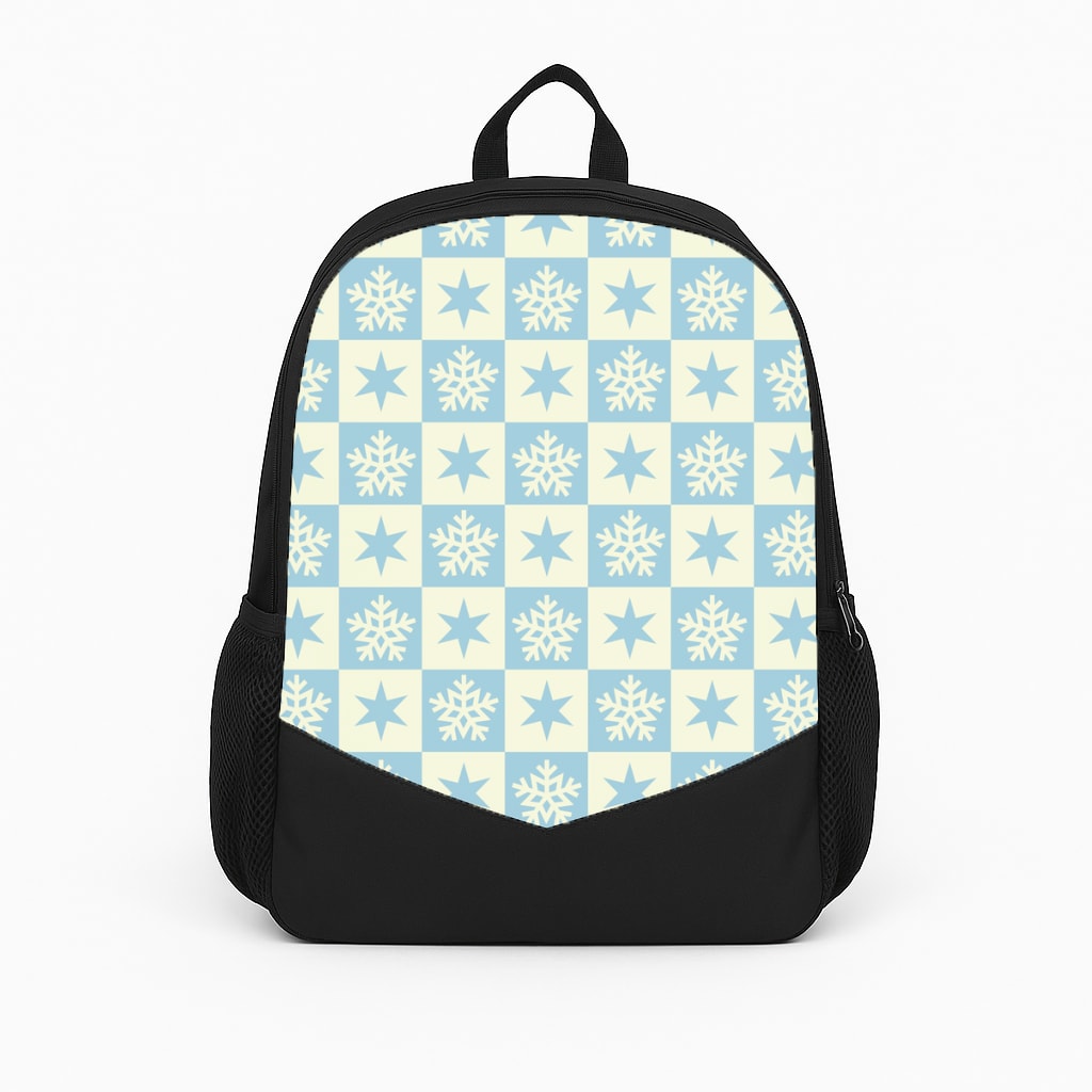 Snow And Star Pattern Backpack