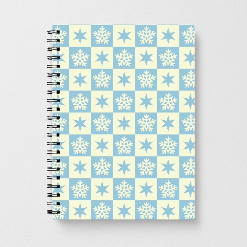 Snow And Star Pattern Notebook