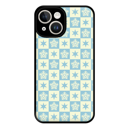 Snow And Star Pattern Phone Case for iPhone 14