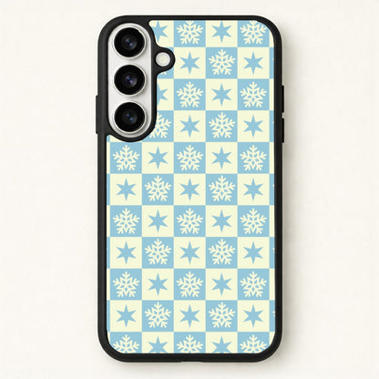 Snow And Star Pattern Phone Case for Galaxy S26