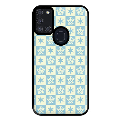 Snow And Star Pattern Phone Case for Galaxy A21s