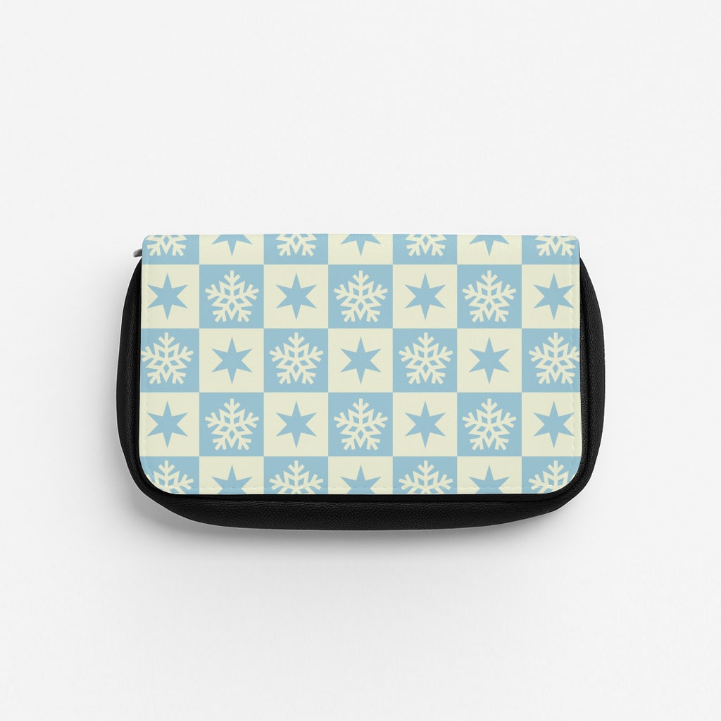Snow And Star Pattern Pencil Case