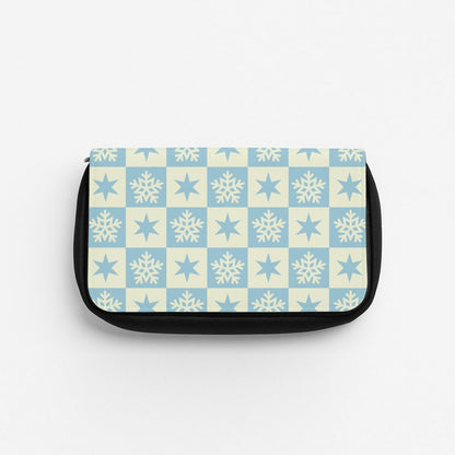 Snow And Star Pattern Pencil Case