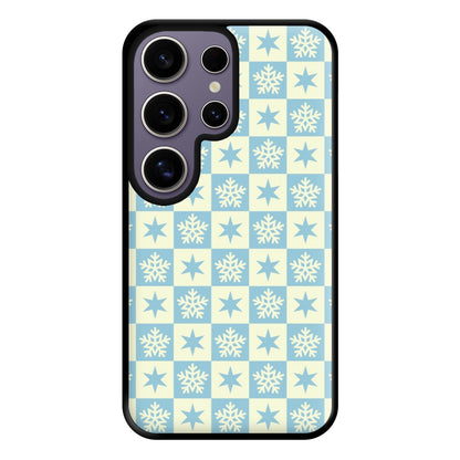 Snow And Star Pattern Phone Case for Galaxy S25 Ultra