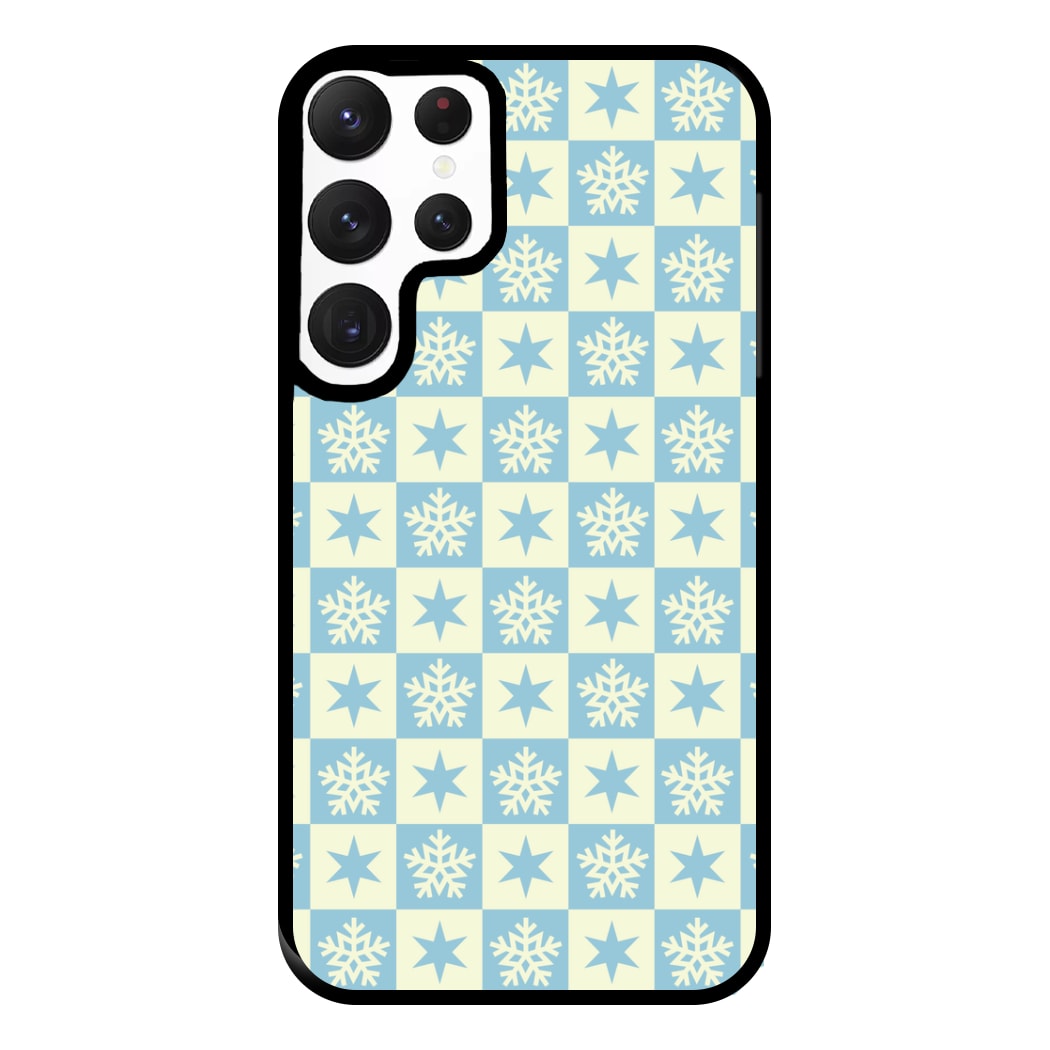 Snow And Star Pattern Phone Case for Galaxy S22 Ultra