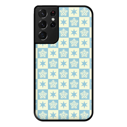 Snow And Star Pattern Phone Case for Galaxy S21 Ultra