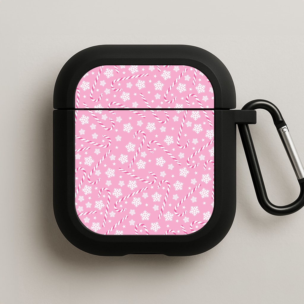 Candy Cane Pattern AirPods Case