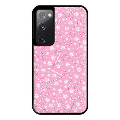 Candy Cane Pattern Phone Case for Galaxy S20FE