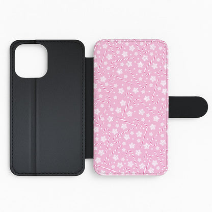 Candy Cane Pattern Flip Phone Case