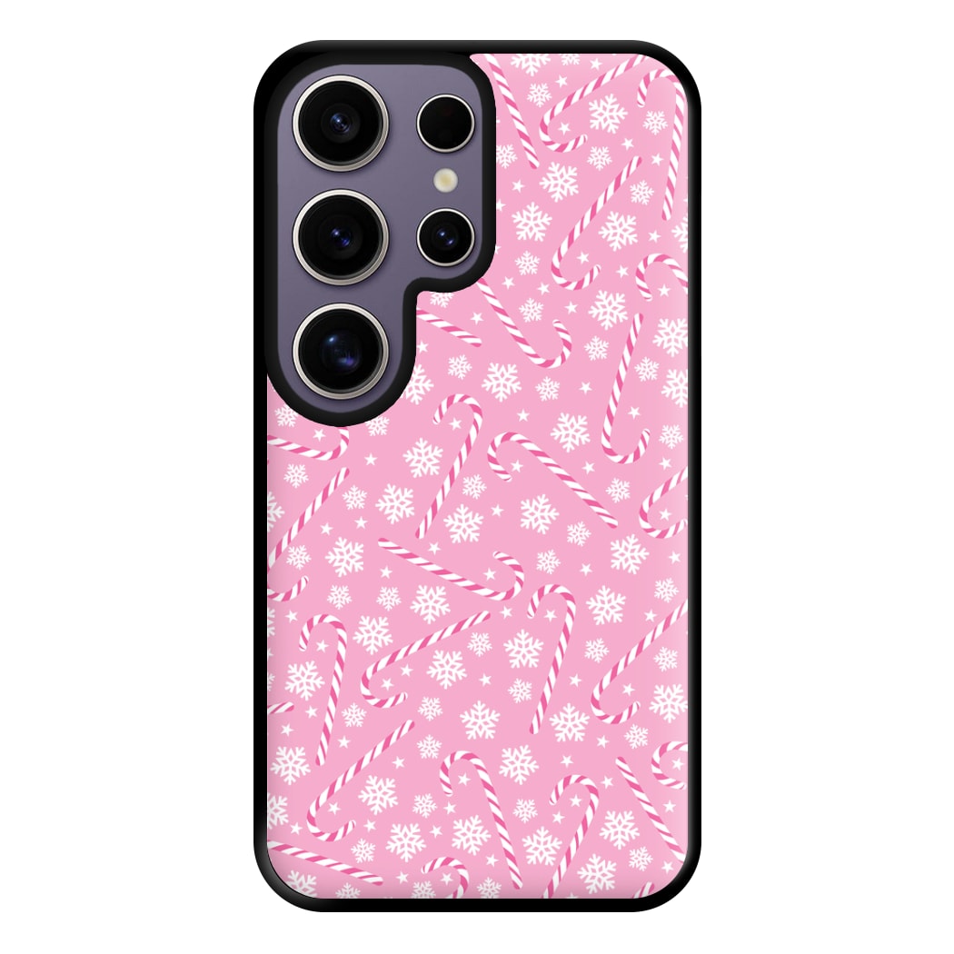 Candy Cane Pattern Phone Case for Galaxy S25 Ultra