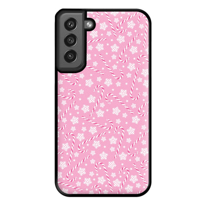 Candy Cane Pattern Phone Case for Galaxy S21FE