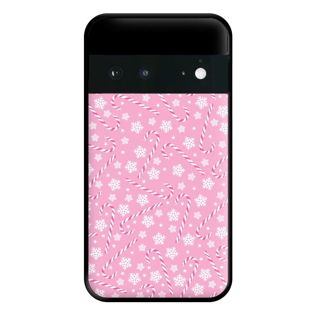 Candy Cane Pattern Phone Case for Google Pixel 6a