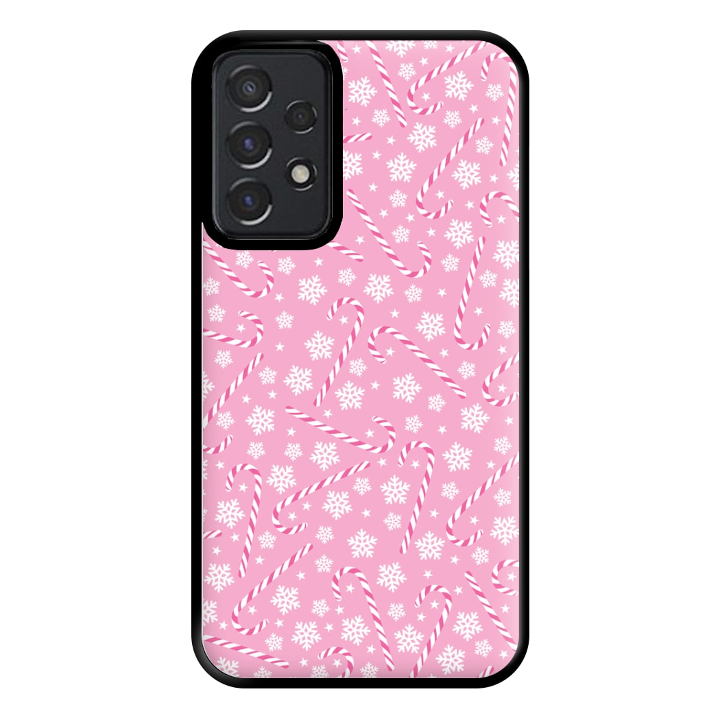 Candy Cane Pattern Phone Case for Galaxy A52 / A52s