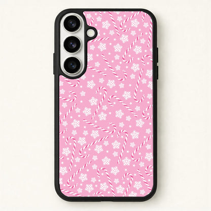 Candy Cane Pattern Phone Case for Galaxy S26