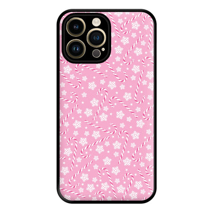 Candy Cane Pattern Phone Case for iPhone 14 Pro Max