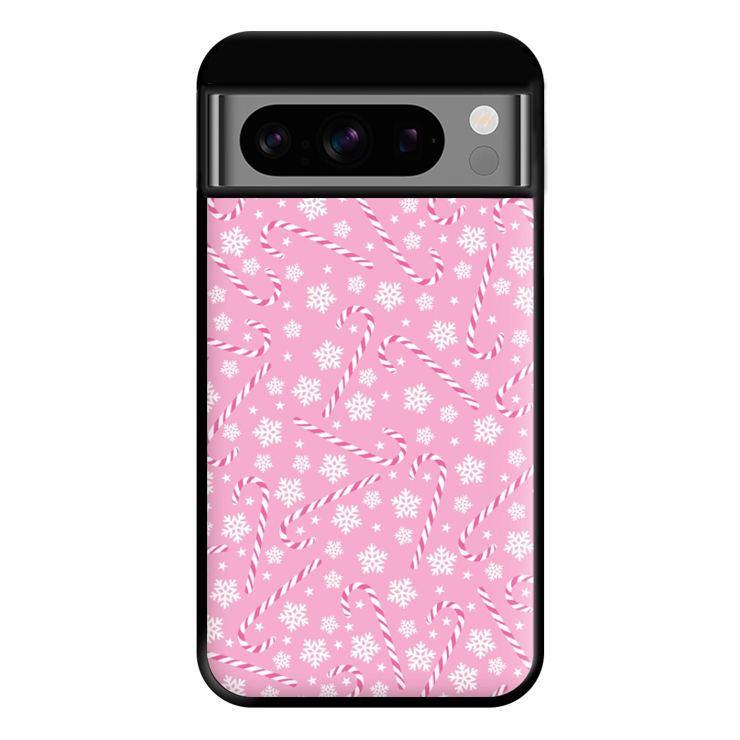 Candy Cane Pattern Phone Case for Google Pixel 8 Pro