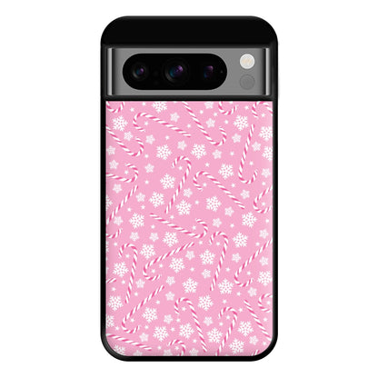 Candy Cane Pattern Phone Case for Google Pixel 8 Pro