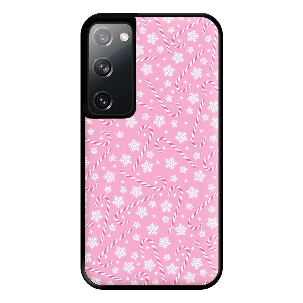 Candy Cane Pattern Phone Case for Galaxy S20