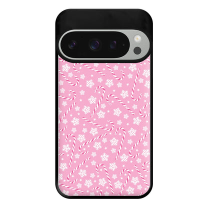 Candy Cane Pattern Phone Case for Google Pixel 9 Pro XL