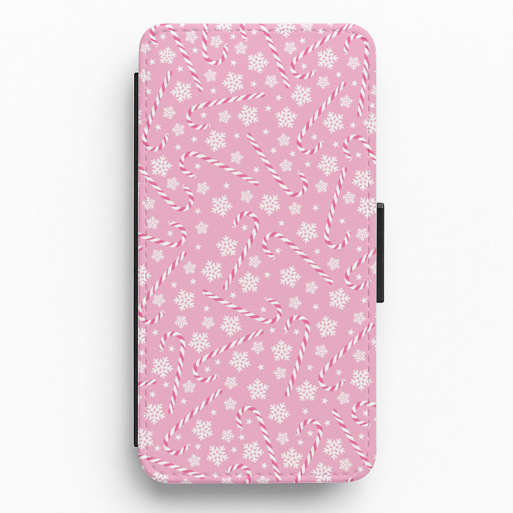 Candy Cane Pattern Flip / Wallet Phone Case