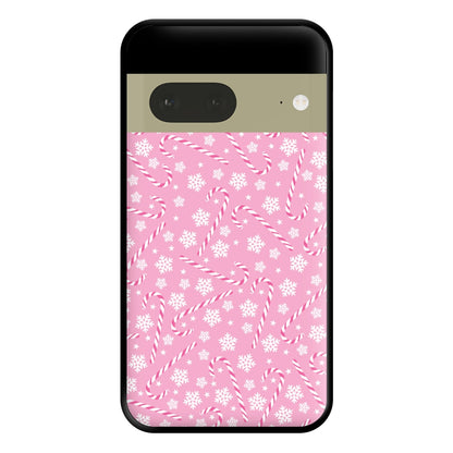 Candy Cane Pattern Phone Case for Google Pixel 7a