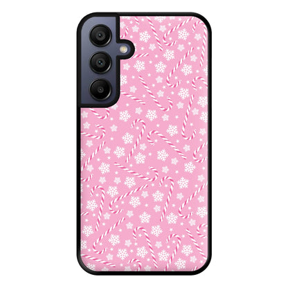 Candy Cane Pattern Phone Case for Galaxy A15