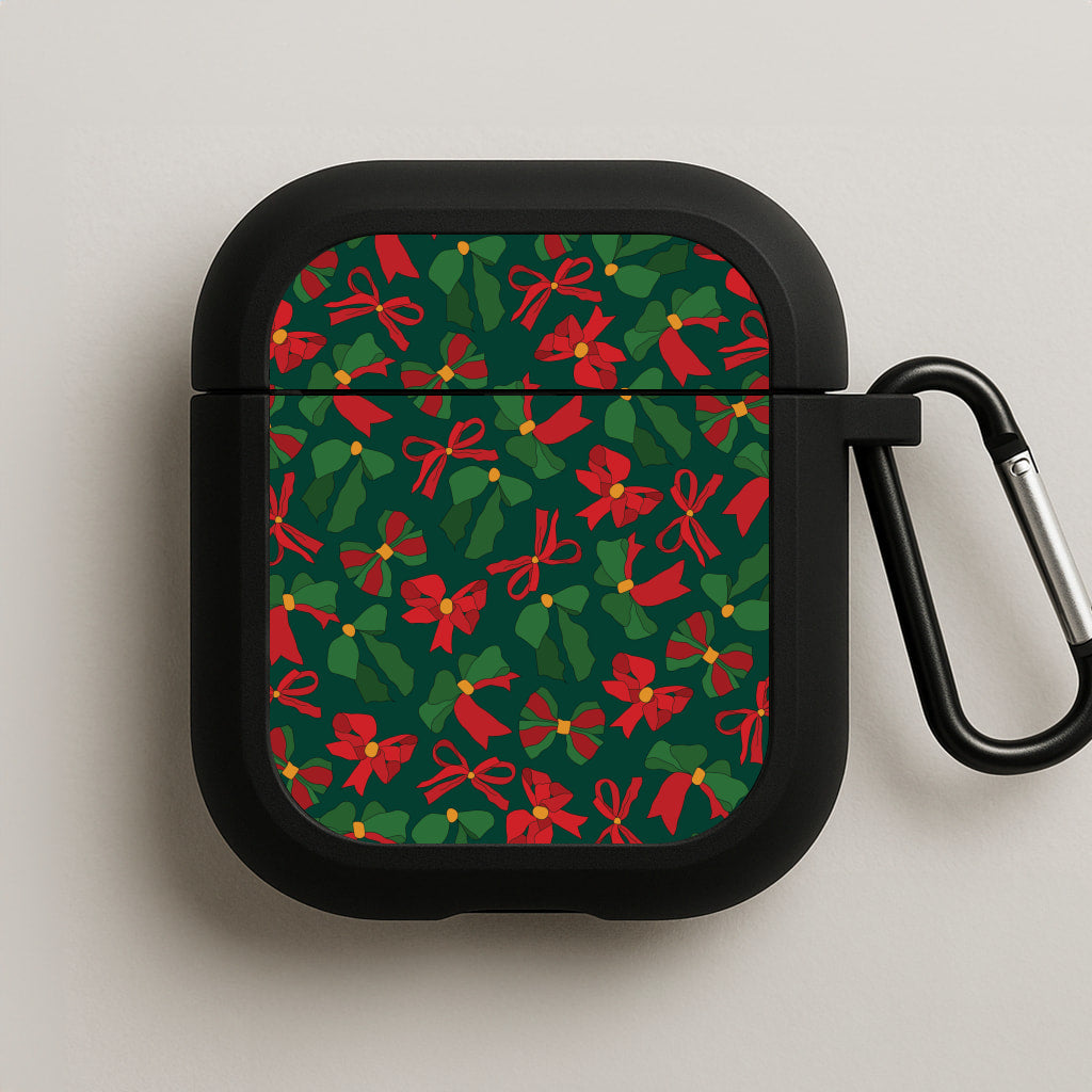 Green And Red Pattern AirPods Case