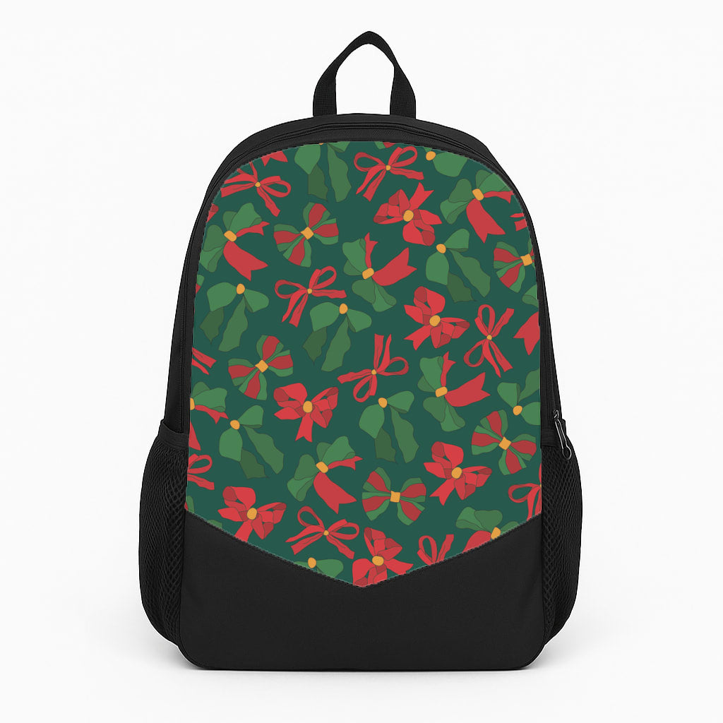 Green And Red Pattern Large Backpack
