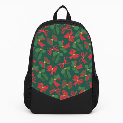Green And Red Pattern Large Backpack