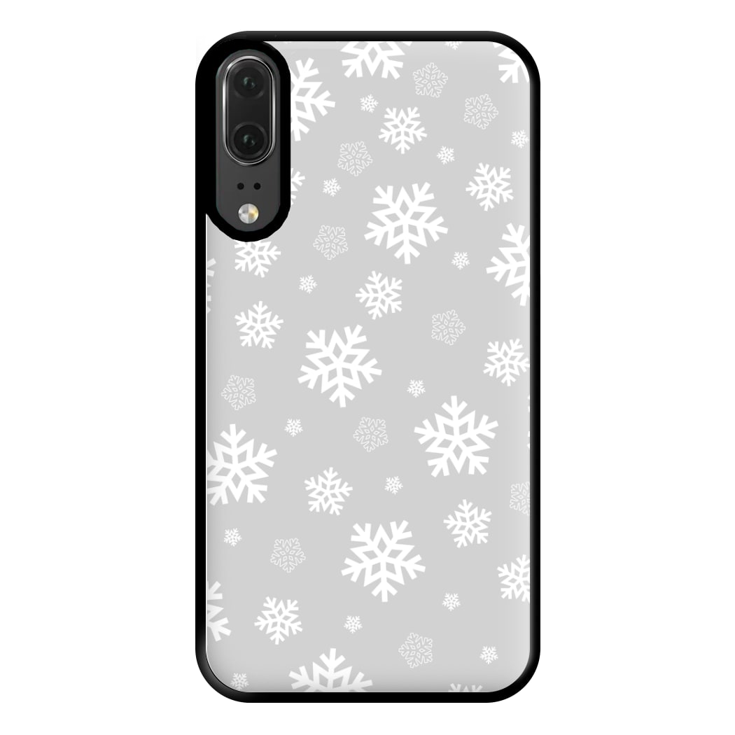 Grey Snowflake Pattern Phone Case for Huawei P20