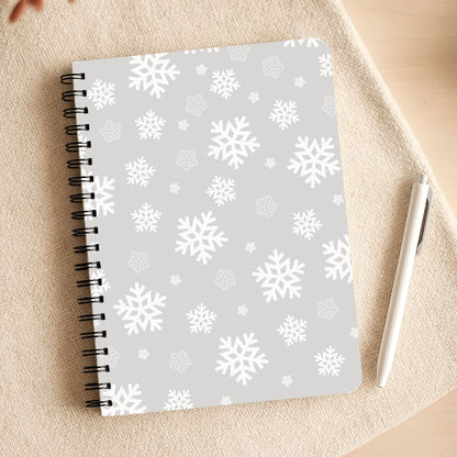 Grey Snowflake Pattern Notepad