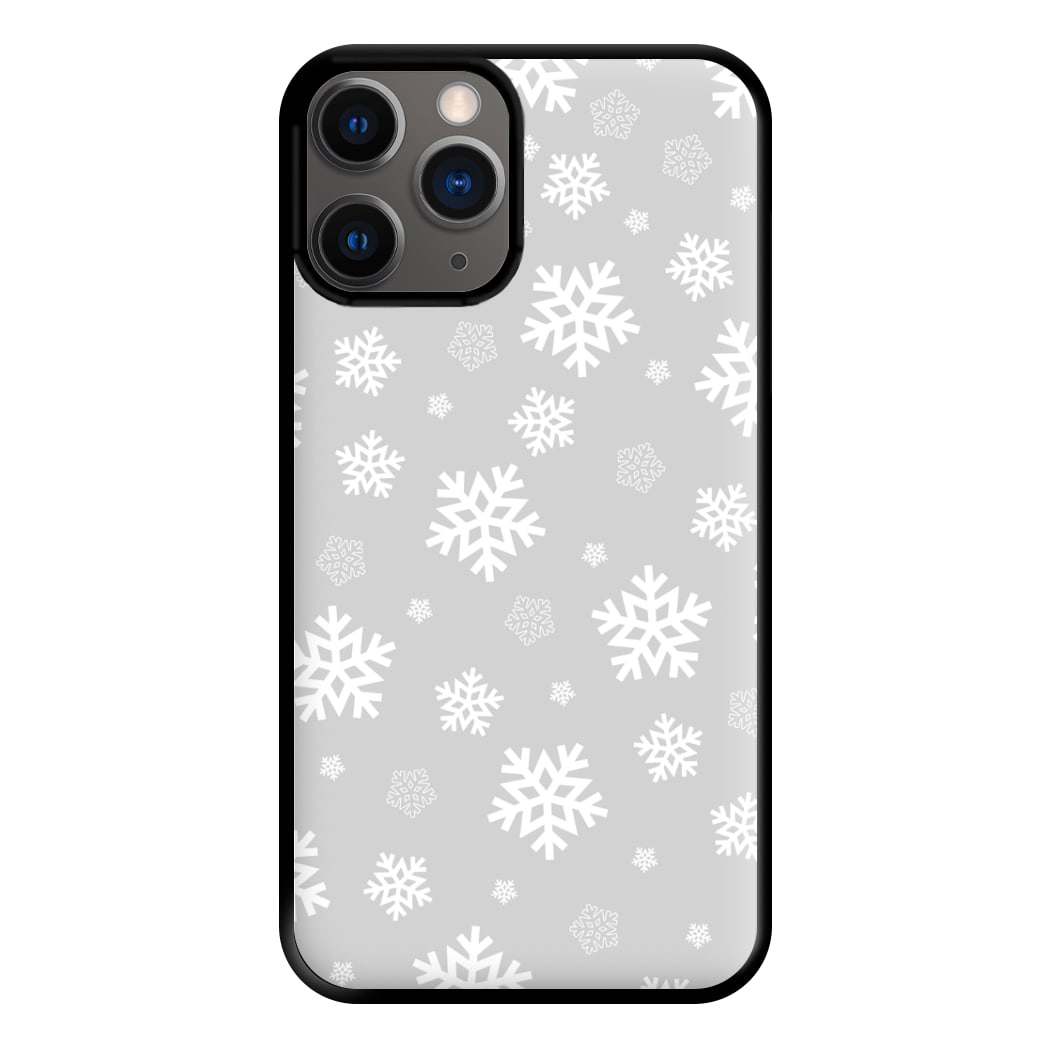 Grey Snowflake Pattern Phone Case for iPhone 12 Pro Max