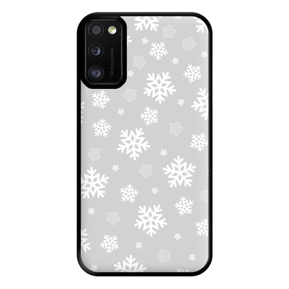 Grey Snowflake Pattern Phone Case for Galaxy A41