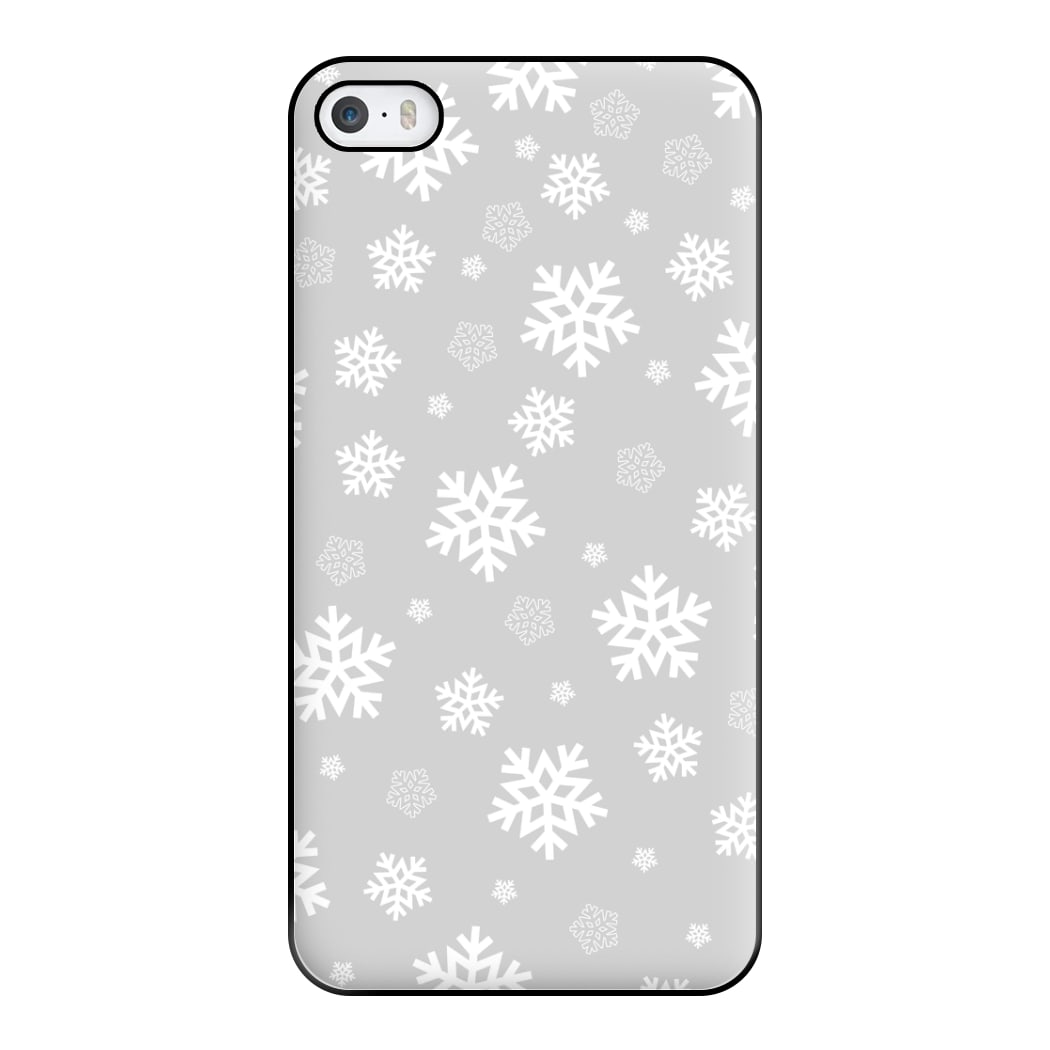 Grey Snowflake Pattern Phone Case for iPhone 5 / 5s / SE 2016