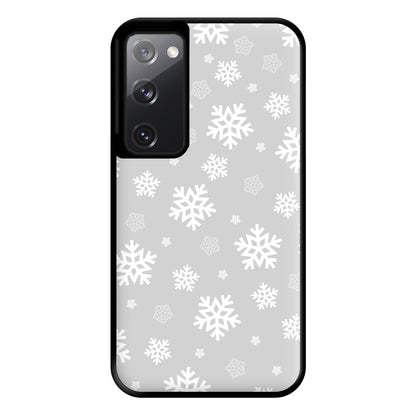 Grey Snowflake Pattern Phone Case for Galaxy S20FE