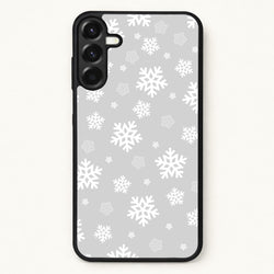 Grey Snowflake Pattern Phone Case for Galaxy A37