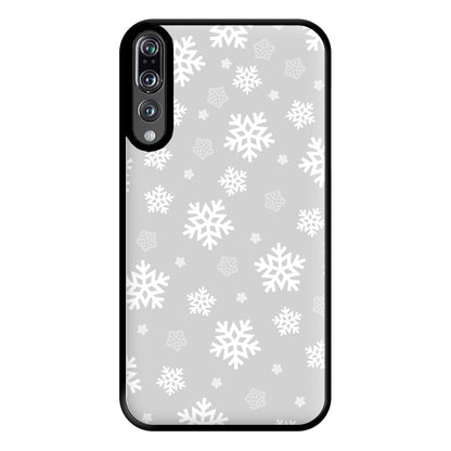 Grey Snowflake Pattern Phone Case for Huawei P20 Pro