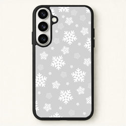 Grey Snowflake Pattern Phone Case for Galaxy S26