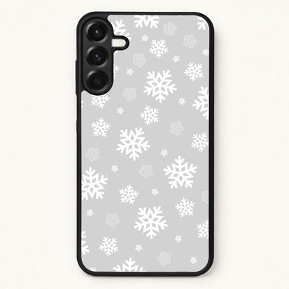 Grey Snowflake Pattern Phone Case for Galaxy A17