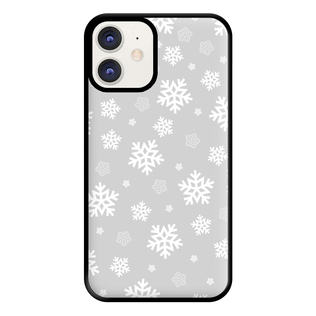 Grey Snowflake Pattern Phone Case for iPhone 11