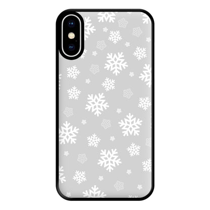 Grey Snowflake Pattern Phone Case for iPhone XS Max