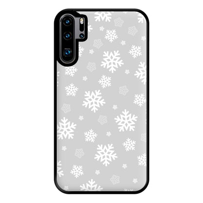 Grey Snowflake Pattern Phone Case for Huawei P30 Pro